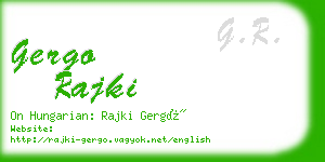 gergo rajki business card